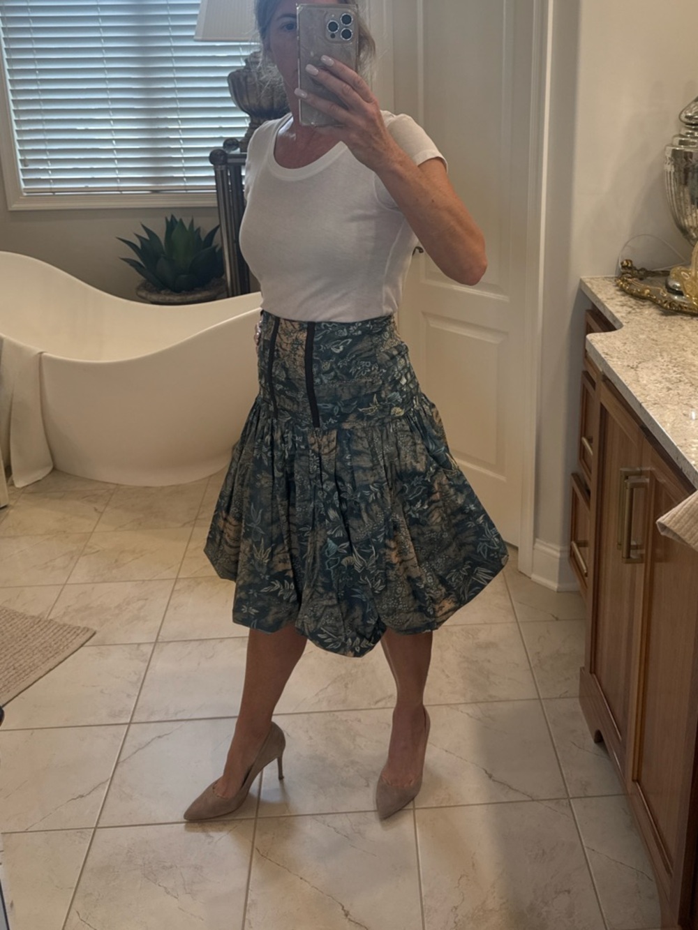 NWT Ulla Johnson Roselani Bubble Skirt Waimea Floral Print Size 2 $475